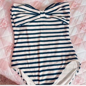 Kate Spade Navy and White Striped Swimsuit